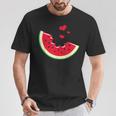 スイカ スライス メロン 夏休み シーズン フルーツ愛好家 Tシャツ 面白い贈り物