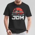 ディストレス Jdm レジェンド ドリフト レース レッドカー 東京スカイライン ギフト 長袖tシャツ Tシャツ 面白い贈り物
