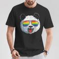 パンダ ゲイプライド Lgbt レインボーフラッグ サングラス Lgbtqギフト Tシャツ 面白い贈り物