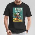 フェリックス・ザ・キャット・ムーン・ドリーマー レトロ1920年代天体アニメーション Tシャツ 面白い贈り物