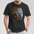 ラスタレゲエミュージックヘッドフォンジャマイカンルーツプライドライオン Tシャツ 面白い贈り物