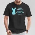 リサイズ ただうさぎを見てるだけで、幸せな気持ちになる Bunny Bunnies Rabit Happy うさぎ Tシャツ 面白い贈り物