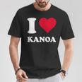 レッドハート I Love Kanoa Tシャツ 面白い贈り物