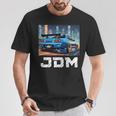 レトロ Jdm 日本ドリフトレース チューニングカー 東京スカイライン ギフト 長袖tシャツ Tシャツ 面白い贈り物