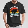 レトロ 面白い カピバラ Don't Worry Be Capy Tシャツ 面白い贈り物