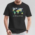 世界地図 気候帯 海洋名 フランス語 Tシャツ 面白い贈り物