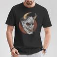 日本の般若マスク 能面 悪魔 鬼 タトゥー 入れ墨 Tシャツ 面白い贈り物