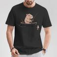漁師 アングラーカピバラ フィッシング Tシャツ 面白い贈り物