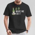 焼酎は私にそれをさせましたハングル韓国で面白い韓国の飲み物 Tシャツ 面白い贈り物