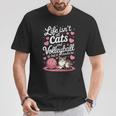 猫とバレーボール 面白いバレーボール Tシャツ 面白い贈り物