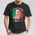 私は流暢なイタリア語を話します、イタリアの手のジェスチャー、私はイタリアが大好きです Tシャツ 面白い贈り物