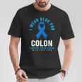 結腸直腸癌 I Wear Blue For Colon Cancer Awareness Tシャツ 面白い贈り物