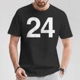 背番号24 番号付きシャツ番号 Tシャツ 面白い贈り物