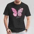 蝶と花、日本の桜と蝶 Tシャツ 面白い贈り物