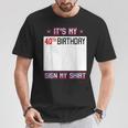 面白い40歳の誕生日のアイデア It's My 40Th Birthdayign My Tシャツ 面白い贈り物
