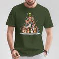 Rabbit Christmas Tree Holiday Bunny T-Shirt Personalized Gifts