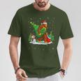 Santa Bigfoot Christmas Tree Xmas Lights Sasquatch Men T-Shirt Personalized Gifts