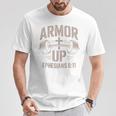 Armor Up Gym Christian Workout Dumbbell Cross Barbell T-Shirt Unique Gifts Armor Up Gym Christian Workout Dumbbell Cross Barbell T-Shirt Unique Gifts