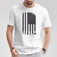 Awesome Barber Usa フラッグ 星 クール コーム ハサミ Tシャツ 面白い贈り物