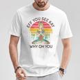 Eff Youee Kay Why Oh You レトロ サンセット タトゥーガール ヨガ Tシャツ 面白い贈り物