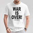 Exclusive War Is Over ご希望の場合限定ブラックプリント 長袖tシャツ Tシャツ 面白い贈り物