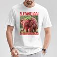 Brainrot Animal Gen Alpha Meme ストロベリーエレファント Tシャツ 面白い贈り物