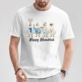 Hanukkah Goose Happy Hanukkah Menorah Dreidel Jewish T-Shirt Unique Gifts