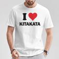 I Heart 喜多方 Japan Love 日本のお土産品 Tシャツ 面白い贈り物