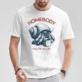 Homebody 居心地の良い生活 面白いヤドカリとコーヒー Tシャツ 面白い贈り物