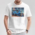 Jdmナイトドリフトレースカー東京スカイラインデザイン。 Tシャツ 面白い贈り物