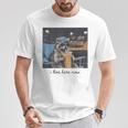 I Live Ballfield Now Cute Raccoon Baseball Softball Mom T-Shirt Unique Gifts
