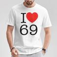 I Love 69 ファニーtシャツ Tシャツ 面白い贈り物