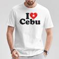 I Love Heart Cebu フィリピン諸島 Tシャツ 面白い贈り物