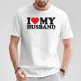 I Love My Husband I Heart My Husbandalentines Day Tシャツ 面白い贈り物