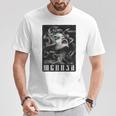 Medusa Backprint 女神の蛇 ギリシャ神話 バックプリント メデューサ 長袖tシャツ Tシャツ 面白い贈り物