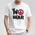 No War 反戦 平和の鳩 Tシャツ 面白い贈り物