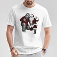 Santa And Bigfoot Rock Christmas Sasquatch Believe T-Shirt Unique Gifts