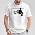 【バックプリント・背中側】ザ・ホース・フェイス The Horse Face 午年 馬 2026 パロディ Tシャツ 面白い贈り物