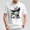 おもしろパンダ 動物 太極拳 格闘技 陰陽バランス Tシャツ 面白い贈り物