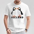 アイスランドのキュートなパフィン2個 Tシャツ 面白い贈り物
