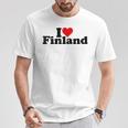 アイラブハートフィンランド Tシャツ 面白い贈り物