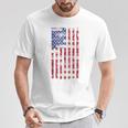 アメリカ国旗 メンズ レディース キッズ アメリカ国旗 愛国的なグランジ Tシャツ 面白い贈り物
