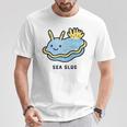 ウミウシ 海牛ealug イラスト ゆるい 簡単 おもしろ かわいい 動物 人気 海洋生物 Tシャツ 面白い贈り物