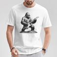 エレキギター ゴリラロックプレーヤー おもしろギフト グラフィック Tシャツ 面白い贈り物