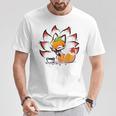 キタキツネ 狐 九尾 Tシャツ 面白い贈り物