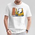 キッズ フォークリフト車両工事現場掘削機建設作業員 男の子 Tシャツ 面白い贈り物