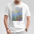 クロード・モネ 睡蓮 Tシャツ 面白い贈り物