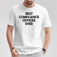 コンプライアンスオフィサーファニー-史上最高のコンプライアンスオフィサー。 Tシャツ 面白い贈り物