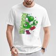 ザ・スーパーマリオギャラクシー・ムービー Action Yoshi Tシャツ 面白い贈り物