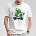 ザ・スーパーマリオギャラクシー・ムービー Yoshi Champion 長袖tシャツ Tシャツ 面白い贈り物